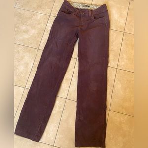 Corduroy Prana Pants - Plum Brown - Size 2
